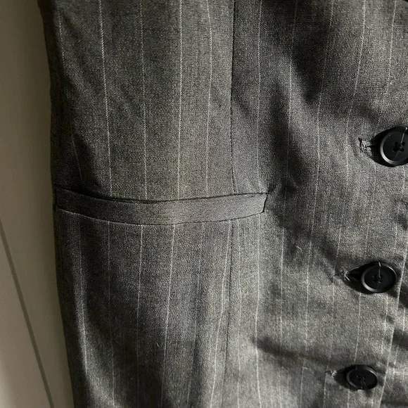 Pinstripe Tailored Vest Dress - Picture 6 of 9